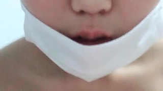 棕色头发的变性人学生给大鸡巴口交和手交